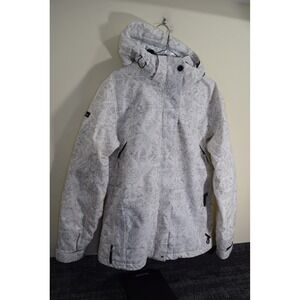 Classy RIDE SNOWBOARDS Ski Parka Jacket WOMENS M White Gray Delicate Design